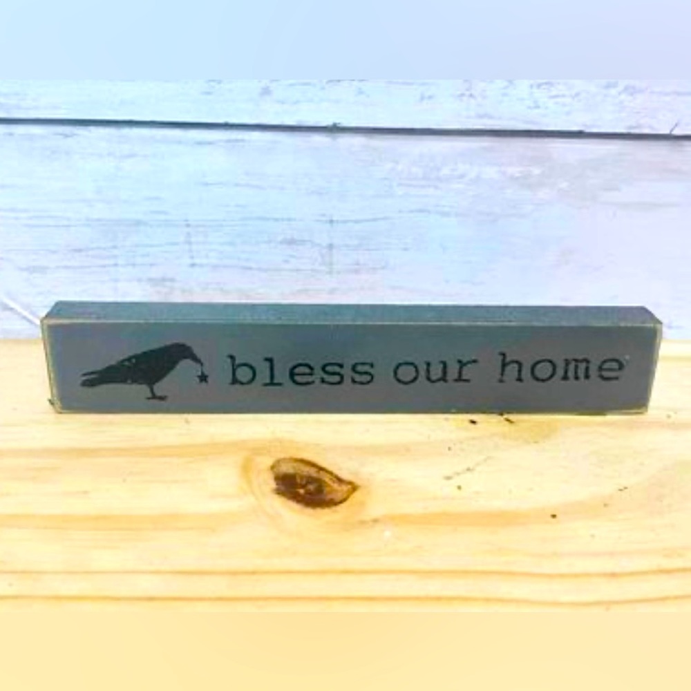 *Bless Our Home Mini Wood Block
